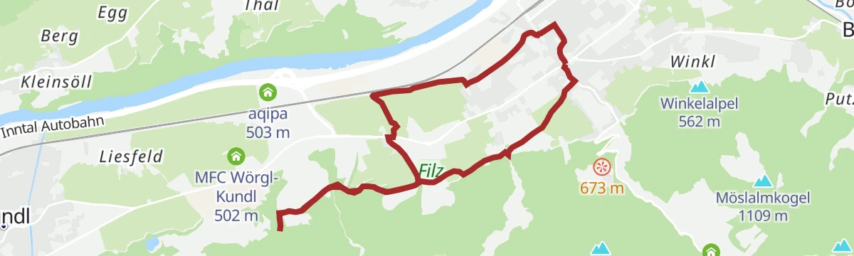 Route map: Lechner Wasserfall Runde